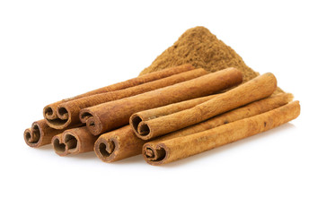 cinnamon stick on white