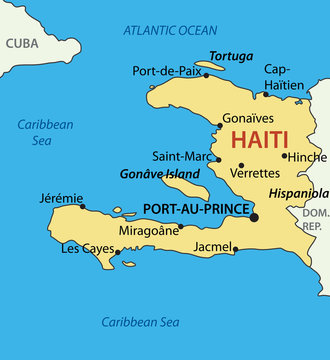 Republic of Haiti - vector map