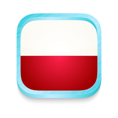 Smart phone button with Poland flag