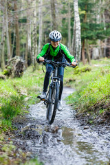 Fototapeta premium Healthy lifestyle - teenage girl biking