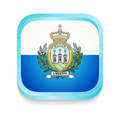 Smart phone button with San Marino flag