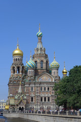 Fototapeta na wymiar ロシア・サンクトペテルブルクの血の上の救世主教会