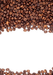 Brown roasted coffee beans