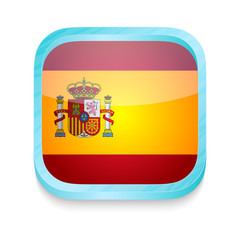 Smart phone button with Spain flag