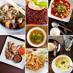 Asian food collage