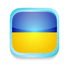 Smart phone button with Ukraine flag