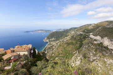 Eze Village on a hill, south of France