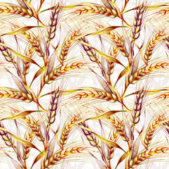 Fototapety  Rye Seamless Pattern