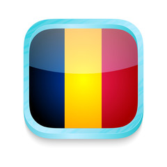 Smart phone button with Chad flag