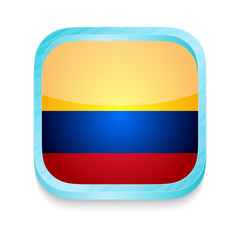 Smart phone button with Columbia flag