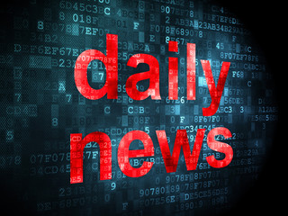 News concept: Daily News on digital background