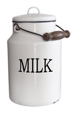 Milk urn white pot