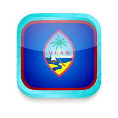 Smart phone button with Guam flag