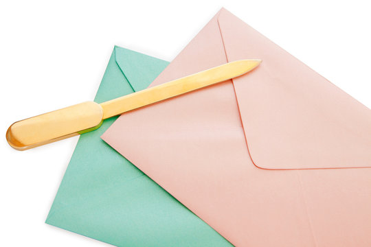letter opener on envelopes