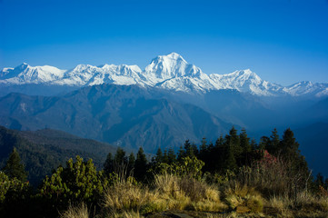 Plakaty  Piękny krajobraz w Himalajach, region Annapurna, Nepal