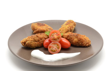 Ration of Croquettes, typical Tapa of Spanish Cuisine