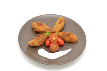 Ration of Croquettes, typical Tapa of Spanish Cuisine