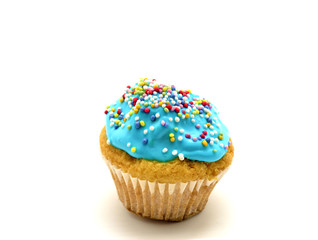 cupcake with blue cream