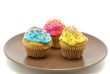Cupcakes on plate