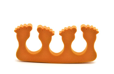 Toe separator. Cosmetic procedures - pedicure