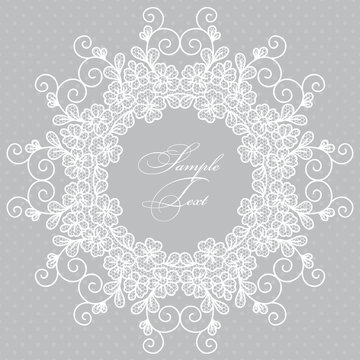 Round lace card