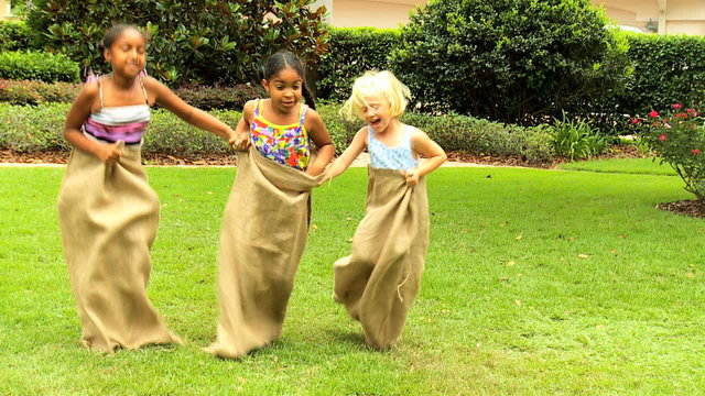 Multi Ethnic Children Fun Races