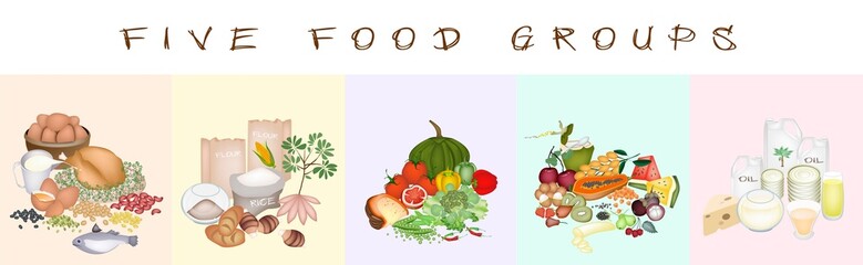 Health and Nutrition Benefits of Five Food Groups