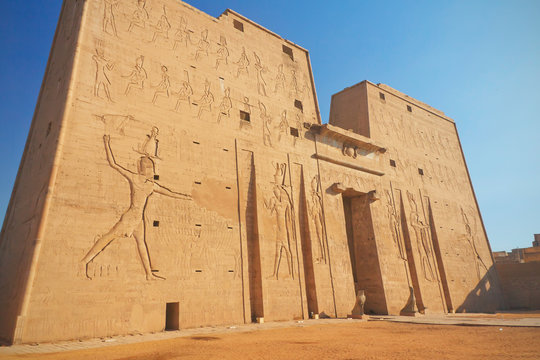 Entrance to the Horus Temple ( Edfu, Egypt )