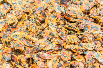 dried mussels on the market