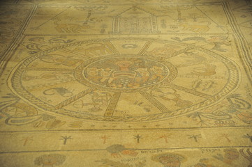 Fototapeta premium Ancient mosaic floor at at Beit Alfa Synagogue, Israel