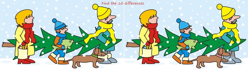 10 differences - family and tree