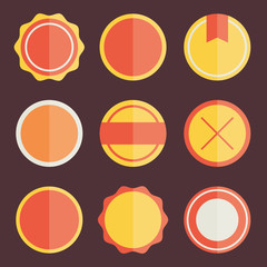 Vector Badges and Stickers Templates Set 3