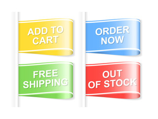 Set of shopping labels. Vector illustration