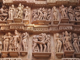 Erotic sculptures in Khajuraho