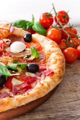 Delicious italian pizza