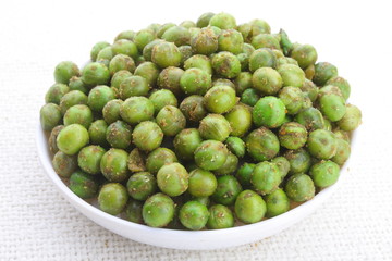 Spiced fried green peas.