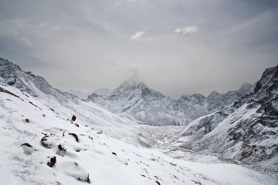 Mountain landscape in Sagarmatha National Park, Nepal