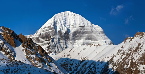 Panorama of holy Mount Kailash, Tibet