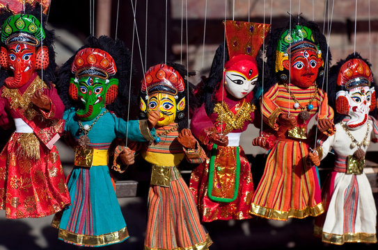 Street Nepalese puppet show