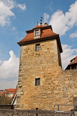 the defensive tower of medieval fortress, Germany