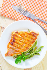 fried fish with green beans