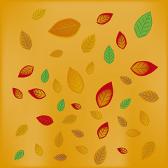 group of falling leafs
