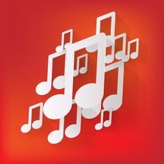 Music web icon,flat design