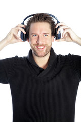 Attractive caucasian man shot in studio