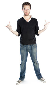 Attractive caucasian man shot in studio
