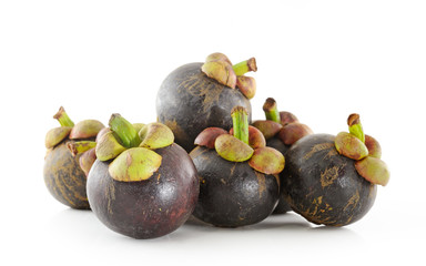 mangosteen on white background