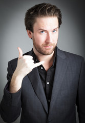 Attractive caucasian man shot in studio