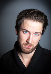 Fototapeta premium Attractive caucasian man shot in studio