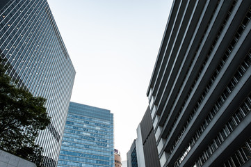 Obraz premium 都会のビルの街並み