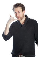 Attractive caucasian man shot in studio